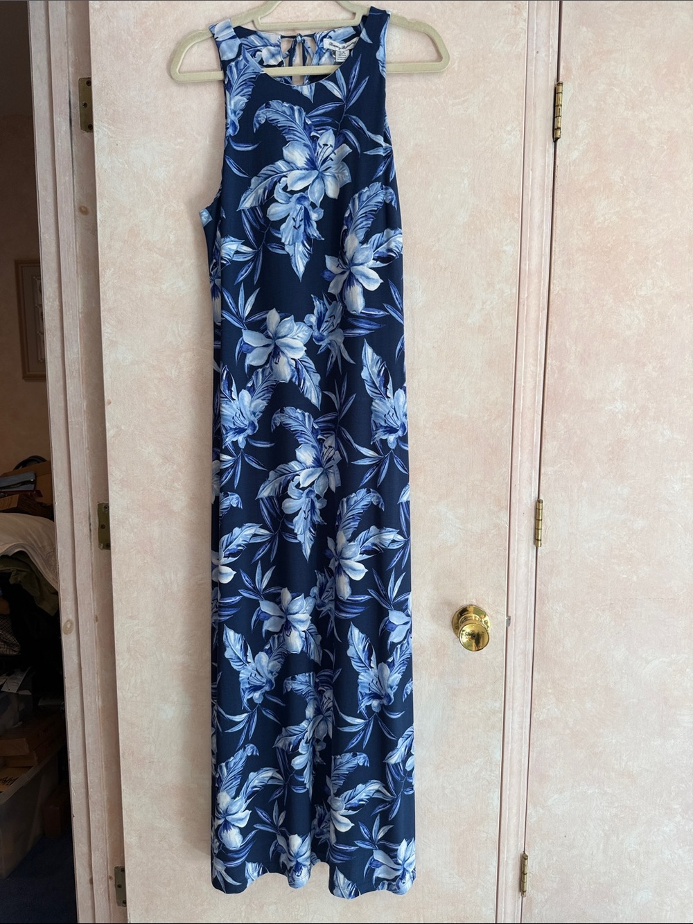 Tommy Bahama Navy Blue Floral Maxi Dress
